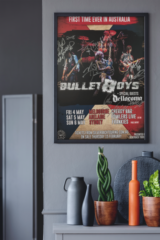 Bulletboys - Framed & Signed 2018 AUS Tour Poster - Only 1 available